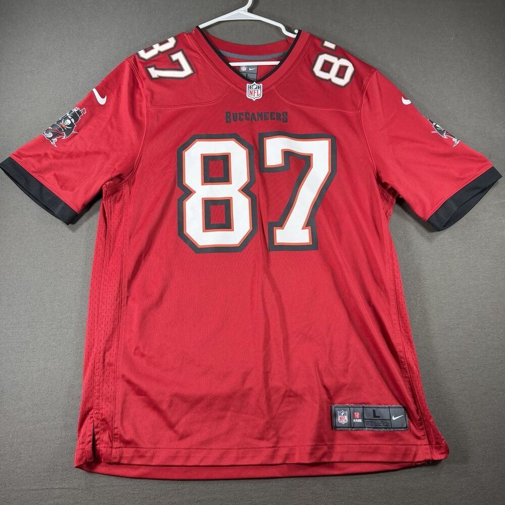 Tampa Bay Buccaneers Rob Gronkowski Jersey Men Large Red Home #87 Shirt NFL Nike